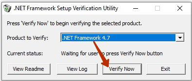 Выбор версии .NET Framework для тестирования